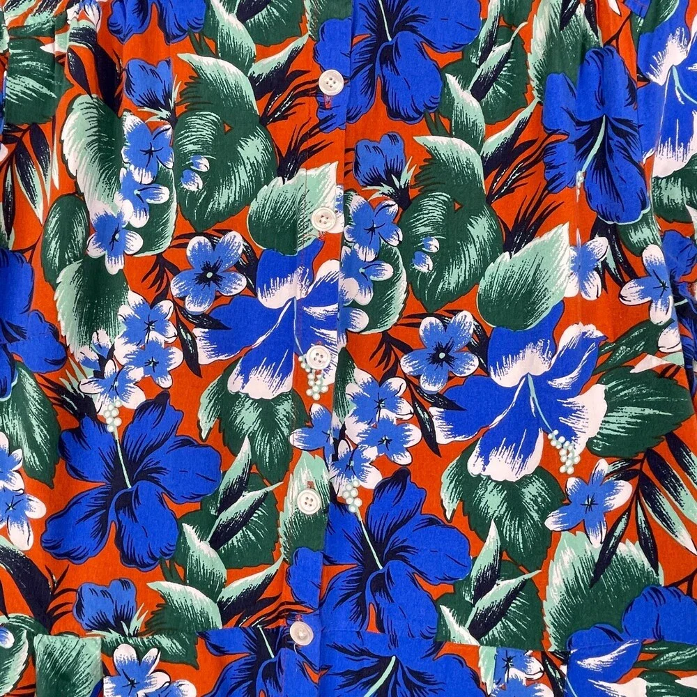 J Crew Maxi Dress Womens Large Blue Multi Floral Botanical Boho Short Sleeves - Picture 2 of 14